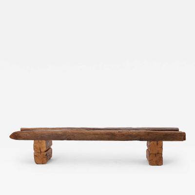  Logniture XXL Reclaimed Oak Wood Brutalist Bench Natural and Eco Friendly Logniture