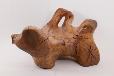  Logniture XXL Solid Carved Wood Bench With Raw Organic Form Indoor Outdoor Logniture