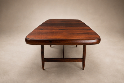  Loher Brazilian Mid Century Modern Extendable Dining Table in Rosewood Loher 1960s