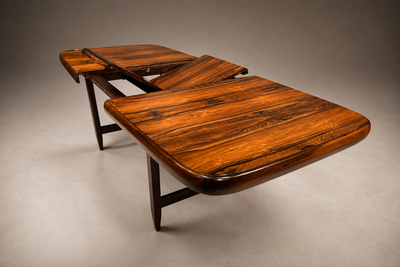  Loher Brazilian Mid Century Modern Extendable Dining Table in Rosewood Loher 1960s