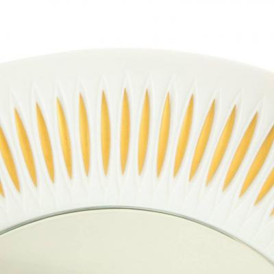  Lorenz Hutschenreuther Hutschenreuther Mirror Porcelain Sunburst Gold White Signed
