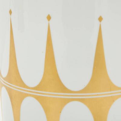  Lorenz Hutschenreuther Hutschenreuther Vase Porcelain White Gold Signed