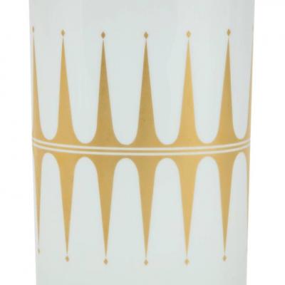 Lorenz Hutschenreuther Hutschenreuther Vase Porcelain White Gold Signed
