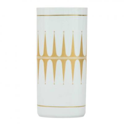 Lorenz Hutschenreuther Hutschenreuther Vase Porcelain White Gold Signed