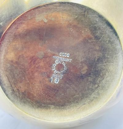  Los Castillo 1950s Los Castillo Taxco Brass Stone Inlaid Tea Set Mexican Modernism