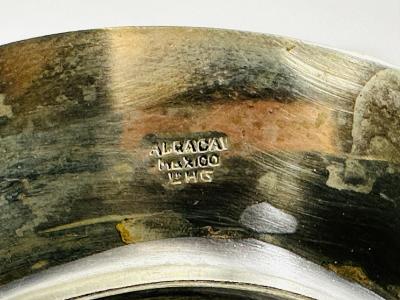  Los Castillo Alpaca Silver Pitcher with Abalone Shell Inlay Mexico 1960s Signed LHG