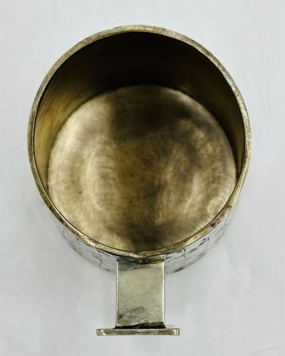  Los Castillo Alpaca Silver Pitcher with Abalone Shell Inlay Mexico 1960s Signed LHG