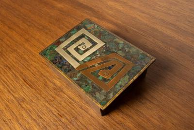  Los Castillo Los Castillo Mixed Metal Jewarly Trinket Box