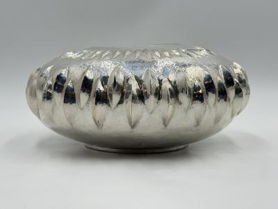  Los Castillo Los Castillo Taxco Mexican Modernist Silver Plate Copper Sculptural Bowl