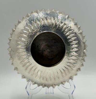  Los Castillo Los Castillo Taxco Mexican Modernist Silver Plate Copper Sculptural Bowl