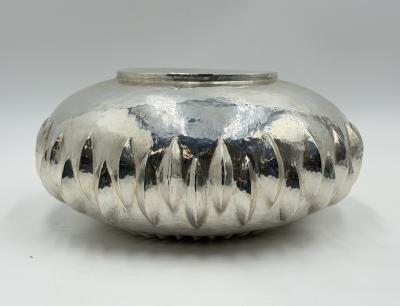  Los Castillo Los Castillo Taxco Mexican Modernist Silver Plate Copper Sculptural Bowl