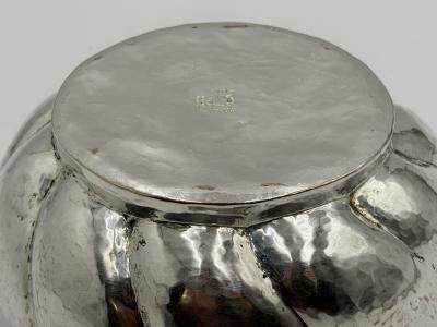  Los Castillo Los Castillo Taxco Silver Plate Malachite Lidded Bowl Mexico 1960s
