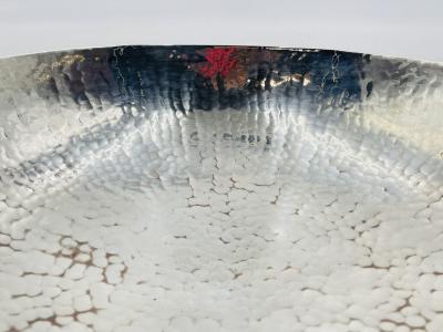  Los Castillo Silver Plated Bowl with Stone Inlaid Lizard Handles by Wolmar Castillo