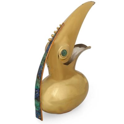  Los Castillo Toucan Pitcher by Los Castillo in Brass