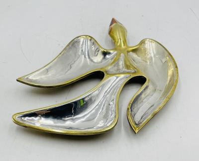  Los Castillo Vintage Los Castillo Taxco Silver Brass Dish Unique Mexican Silversmithing