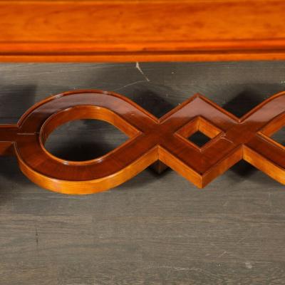  Lotus Arts De Vivre Art Deco Directoire Style Book Matched Walnut Dining Table from LArt De Vivre