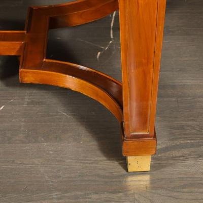  Lotus Arts De Vivre Art Deco Directoire Style Book Matched Walnut Dining Table from LArt De Vivre