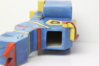  Louis Wain Cubist Ceramic Sculpture of Cat by Louis Wain 1914 England