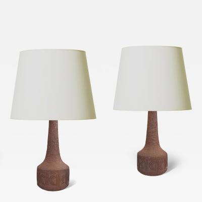  Lovemose Pair of Table Lamps by L vemose Keramik
