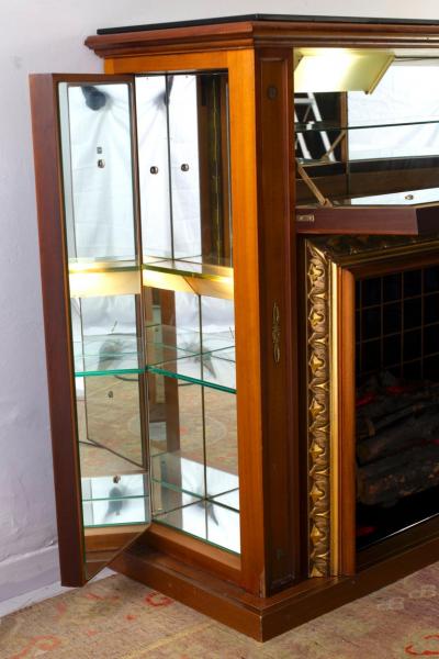  Luigi Brusotti Curious Mid Century Italian Bar Cabinet Fireplace 1940 by Luigi Brusotti