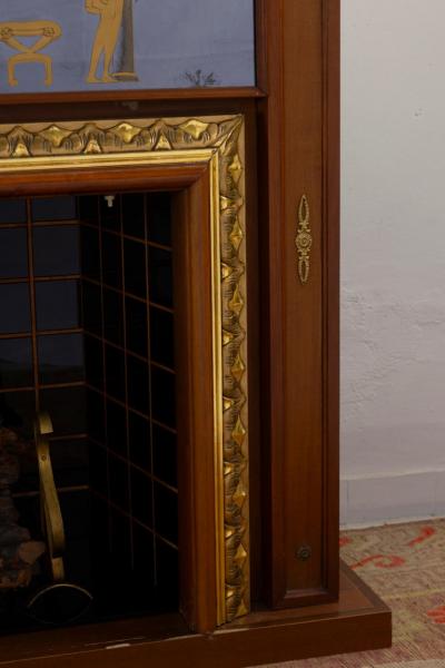  Luigi Brusotti Curious Mid Century Italian Bar Cabinet Fireplace 1940 by Luigi Brusotti