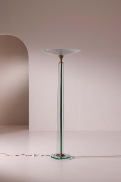 Luigi Brusotti Floor lamp in glass and brass by Luigi Brusotti Italy 1950s