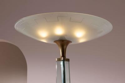  Luigi Brusotti Floor lamp in glass and brass by Luigi Brusotti Italy 1950s
