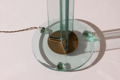  Luigi Brusotti Floor lamp in glass and brass by Luigi Brusotti Italy 1950s