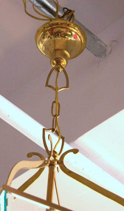  Luigi Brusotti Lantern Fixture Made in Milan by Brusotti