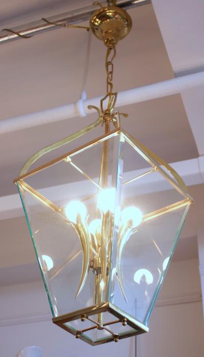  Luigi Brusotti Lantern Fixture Made in Milan by Brusotti