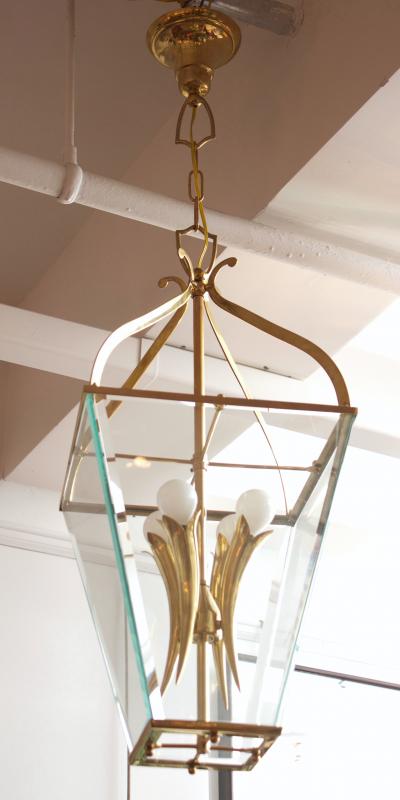  Luigi Brusotti Lantern Fixture Made in Milan by Brusotti