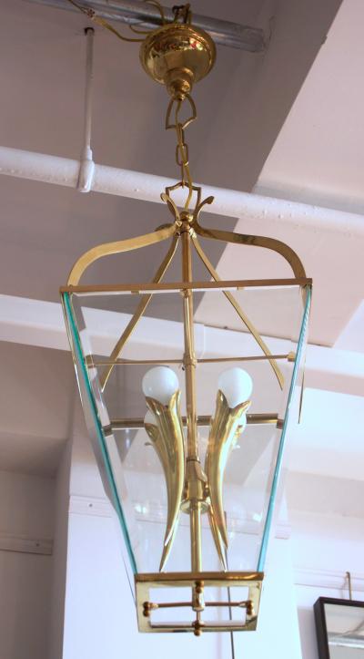  Luigi Brusotti Lantern Fixture Made in Milan by Brusotti