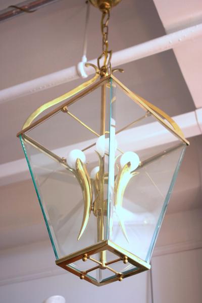  Luigi Brusotti Lantern Fixture Made in Milan by Brusotti