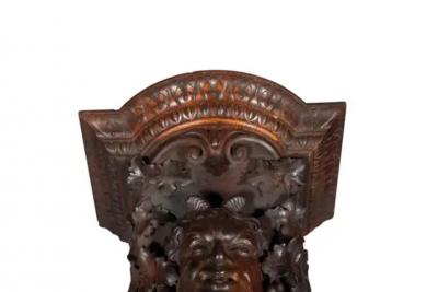  Luigi Frullini Pair Of Renaissance Revival Carved Walnut Wall Brackets By Luigi Frullini