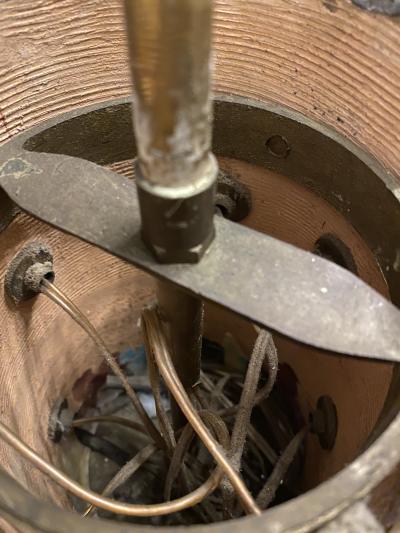  Lumi 1950s pendant chandelier Leonardi Leoncillo for Lumi