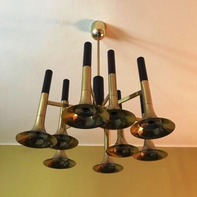  Lumi Trumpets Ceiling Light attr to Lumi Milano