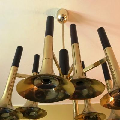 Lumi Trumpets Ceiling Light attr to Lumi Milano