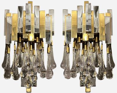  Lumica Pair of drops sconces Editions BD Lumica Barcelona Spain circa 1970