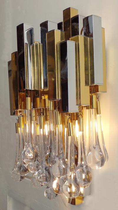  Lumica Pair of drops sconces Editions BD Lumica Barcelona Spain circa 1970