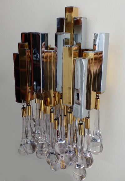  Lumica Pair of drops sconces Editions BD Lumica Barcelona Spain circa 1970