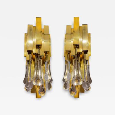  Lumica Pair of drops sconces Lumica Barcelona Spain circa 1970