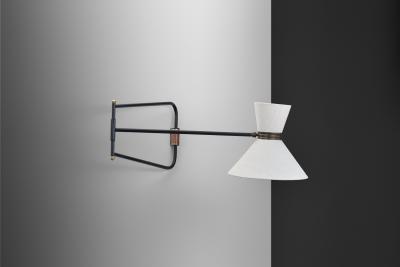  Lunel Wall Lamp with Diabolo Shade by Lunel Attr France Mid 20th Century