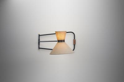  Lunel Wall Lamp with Diabolo Shade by Lunel Attr France Mid 20th Century