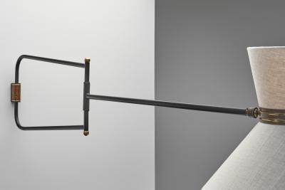  Lunel Wall Lamp with Diabolo Shade by Lunel Attr France Mid 20th Century