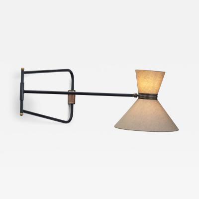  Lunel Wall Lamp with Diabolo Shade by Lunel Attr France Mid 20th Century