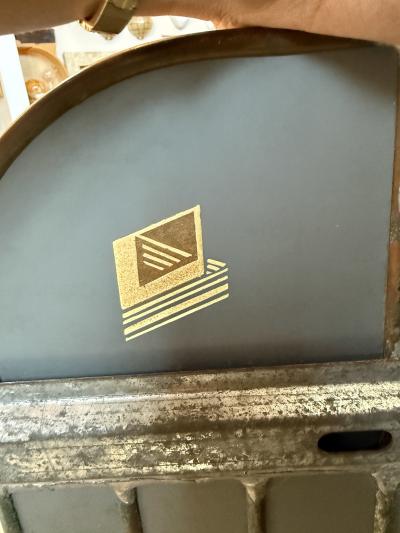  Lupi Cristal Luxor Antonio Lupi Art Deco Wall Mirror Italy c 1970s