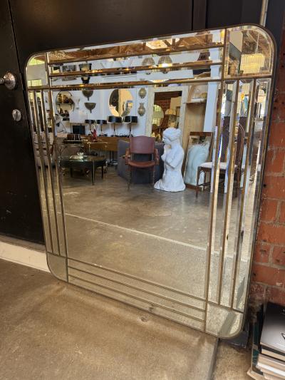  Lupi Cristal Luxor Antonio Lupi Art Deco Wall Mirror Italy c 1970s