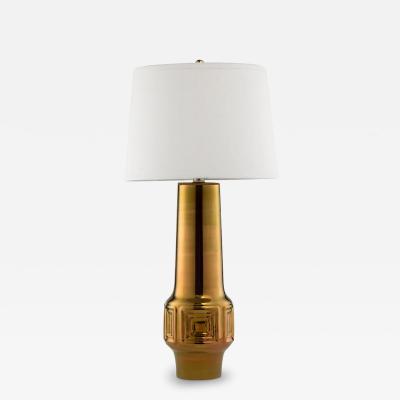  Luxe DEL REY Mid Century Gold Ceramic Table Lamp