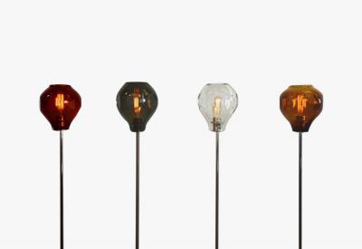  Luxe DUCELLO Hand Blown Glass Pendant Floor Lamp