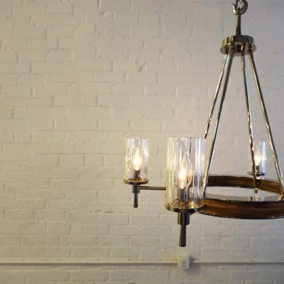  Luxe FIAMMI Single Tier Flame Chandelier 32